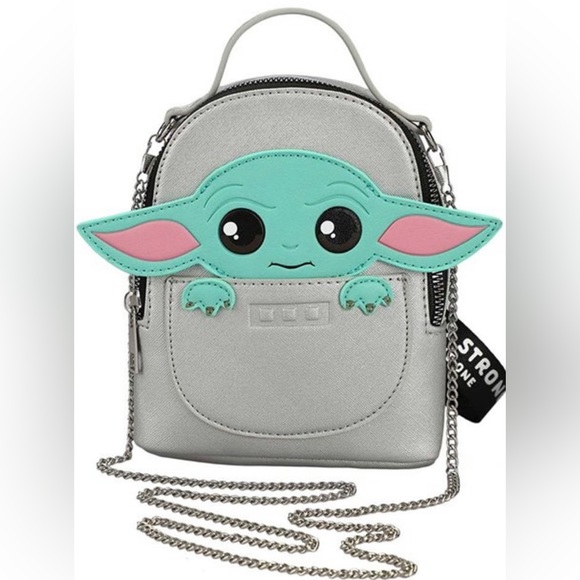 Star Wars Bags The Mandalorian Gray Green Grogu Mini Wristlet Bag